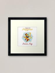 Key to Happiness Framed Art Print