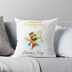Key to Happiness Throw Pillow